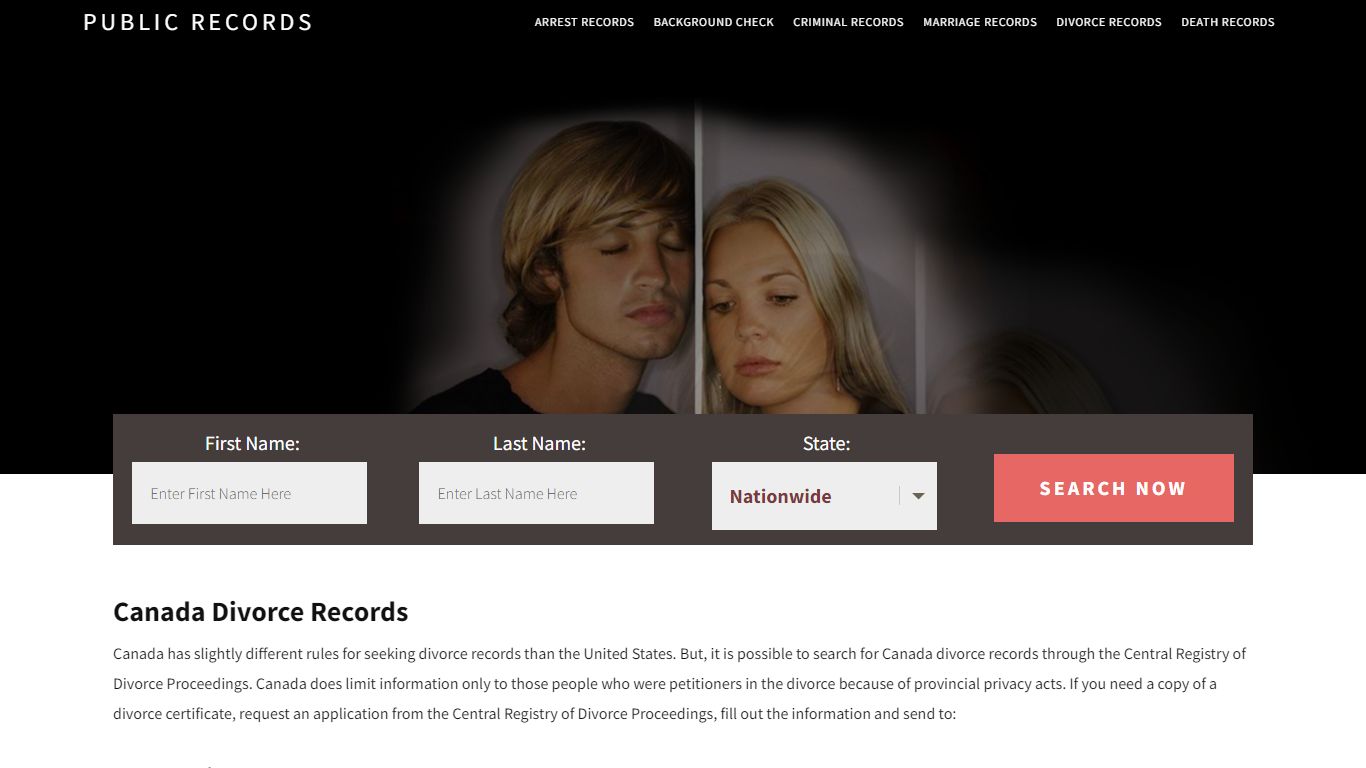 Canada Divorce Records | Enter Name and Search. 14Days Free